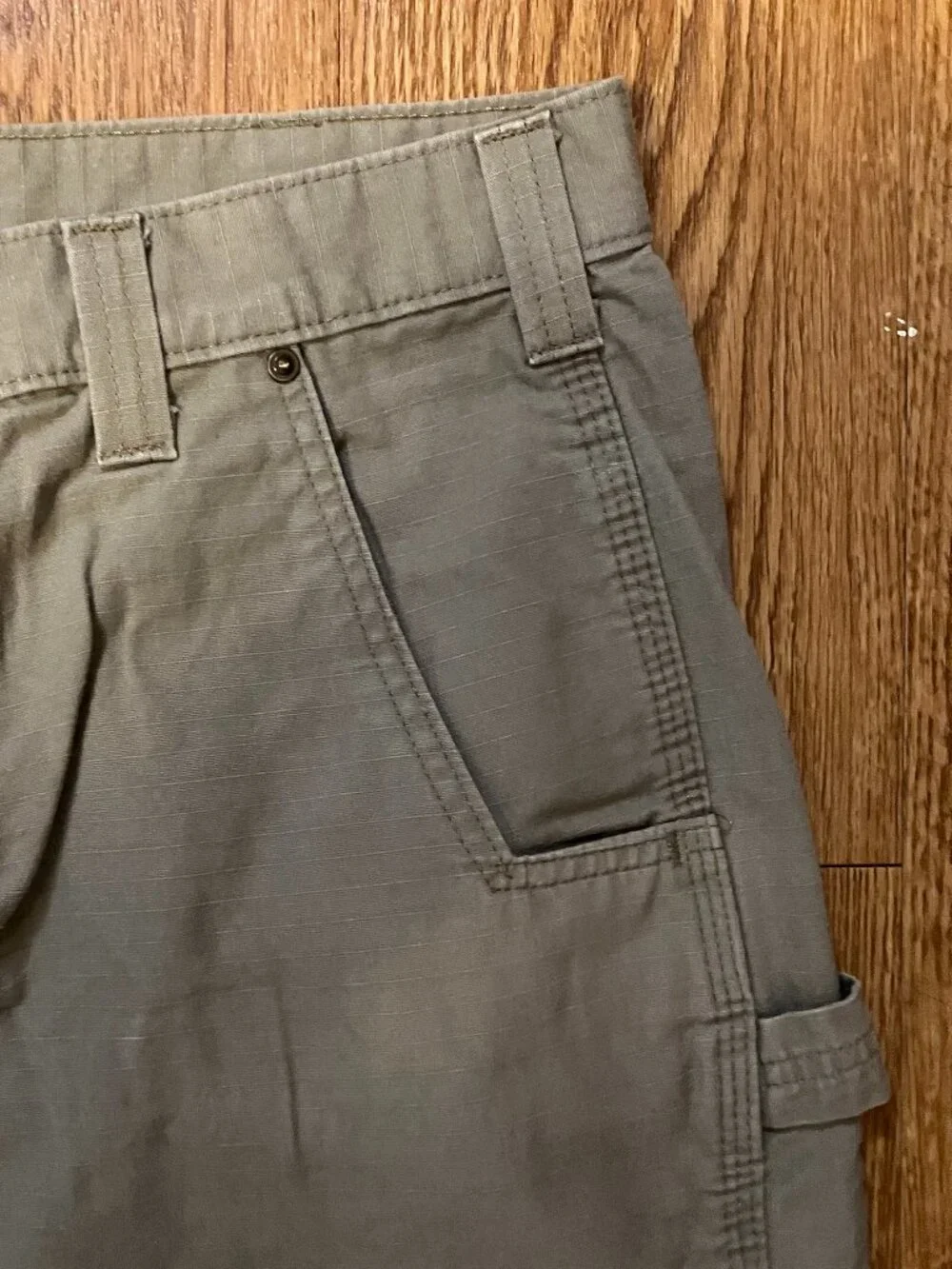 Carhartt Cargo Pants 38x30 Double Knee B342 Desert Tan Cotton Ripstop Workwear - Picture 5 of 9